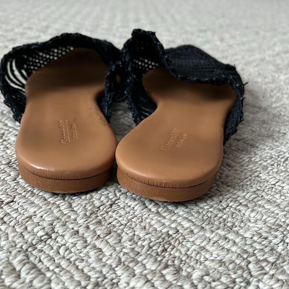 Garnet Hill Delia woven mules Slide On Pointed Toe Flats size 40 - Picture 6 of 7
